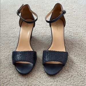 Cole Haan Blue Wedge Sandals with Ankle Strap